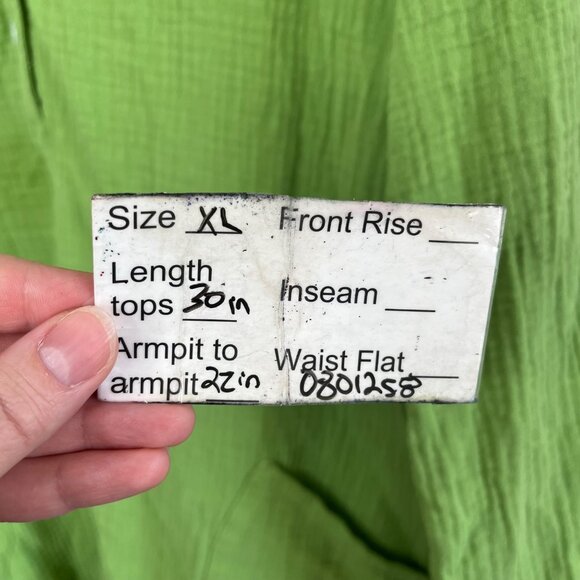 Soft Surroundings XL Green Cotton Gauze Tunic Top - Picture 11 of 13